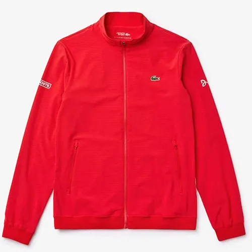 Áo Khoác Lacoste Men's Sport X Novak Djokovic Textured Zip Jacket Màu Đỏ Size 48