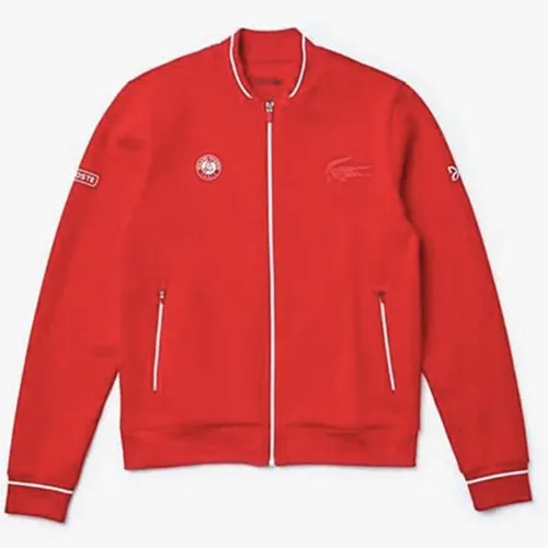 Áo Khoác Lacoste Roland Garros Novak Djokovic Màu Đỏ Size S