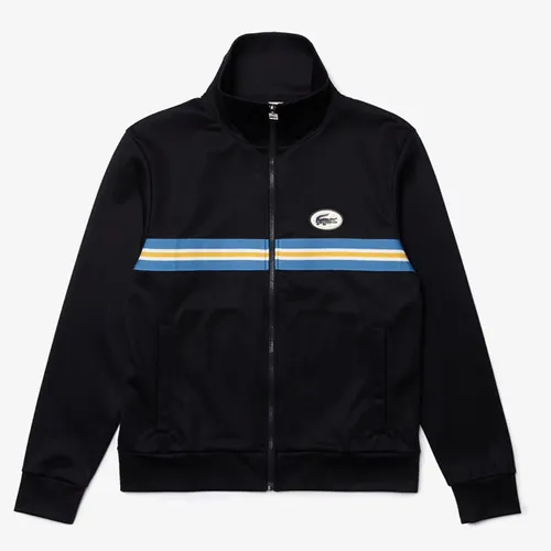 Áo Khoác Nỉ Lacoste Men’s Heritage Striped Zip-Up Sweatshirt Navy Size L - Thời trang - Vua Hàng Hiệu