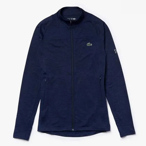 Áo Khoác Thể Thao Lacoste Sport Novak Djokovic Stretch Zippered Jacket Màu Xanh Than Size L