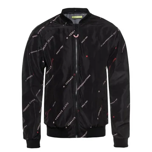 Áo Khoác Nam Versace Jeans Logo Bomber Jacket Men Black Size 52
