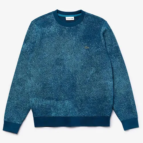 Áo Len Men's Lacoste Motion Printed Paint Speck Crew Neck Sweatshirt Màu Xanh Blue Size M
