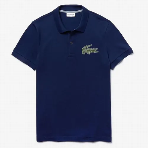 Áo Nam Lacoste Regular Fit Multi Croc Badge Cotton Pique Polo Shirt Màu Xanh Navy