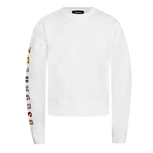 Áo Nỉ DSquared2 Sweatshirts For Men Màu Trắng Size S - Thời trang - Vua Hàng Hiệu