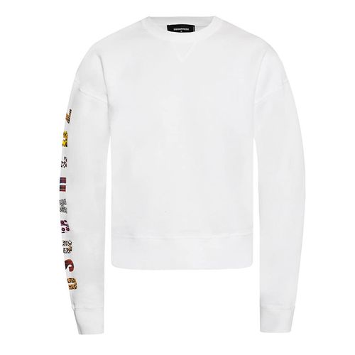Áo Nỉ DSquared2 Sweatshirts For Men Màu Trắng Size XS-1