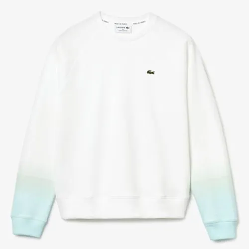 Áo Nỉ Lacoste Made In France Crew Neck Organic Cotton Sweatshirt Màu Trắng Xanh Size 38 - Thời trang - Vua Hàng Hiệu