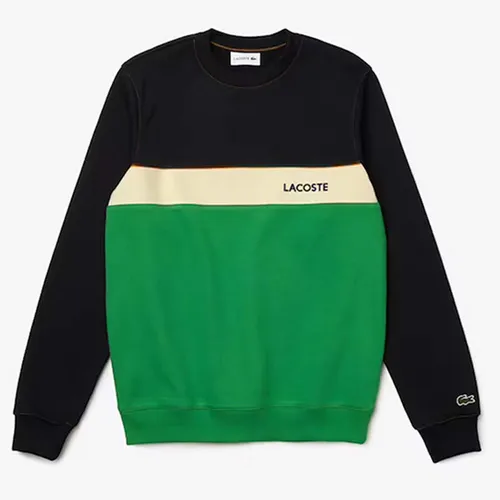 Áo Nỉ Lacoste Men’s Colorblock Piqué Printed Logo Sweatshirt Phối Màu Size M