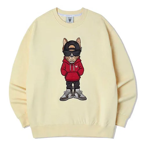 Áo Nỉ Sweater LifeWork Big Hood Hip Dog Sweatshirt  Màu Vàng Nhạt