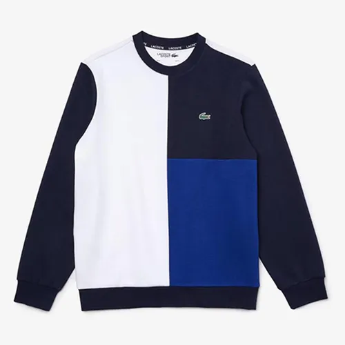 Áo Nỉ Men's Lacoste Sport Tri-Colorblock Cotton Blend Sweatshirt Màu Xanh Navy/Blue/Trắng Size M - Thời trang - Vua Hàng Hiệu