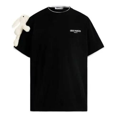 Áo Phông 13 De Marzo Short Sleeve Plush Rabbit Tee Black