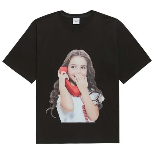 Áo Phông Acmé De La Vie ADLV Tshirt Hàn Quốc Baby Face Short Sleeve Black Phone Màu Đen