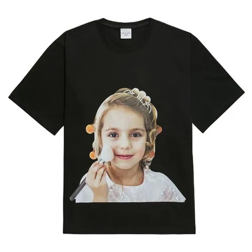 Áo Phông Acmé De La Vie ADLV Hàn Quốc Baby Face Short Sleeve T-Shirt Black Makeup Màu Đen