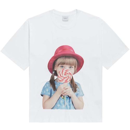 Áo Phông Acmé De La Vie ADLV Hàn Quốc Baby Face Short Sleeve White Red Hat Màu Trắng