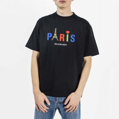 Áo Phông Balenciaga New Paris T-Shirt Màu Đen