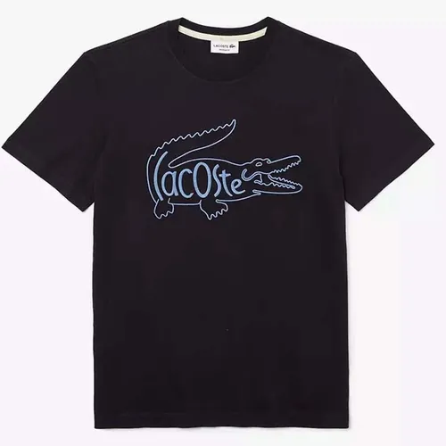 Áo Phông Lacoste Crocodile-Embroidery Cotton T-Shirt Màu Xanh Navy Size M