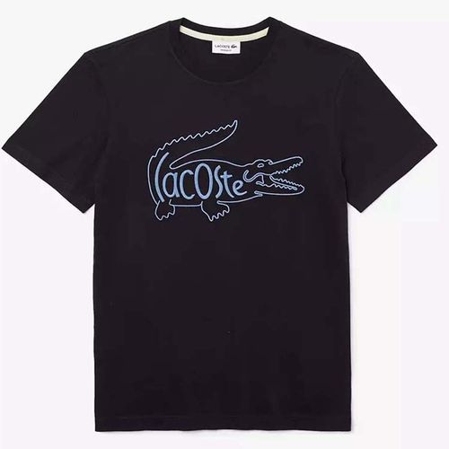 Áo Phông Lacoste Crocodile-Embroidery Cotton T-Shirt Màu Xanh Navy Size S
