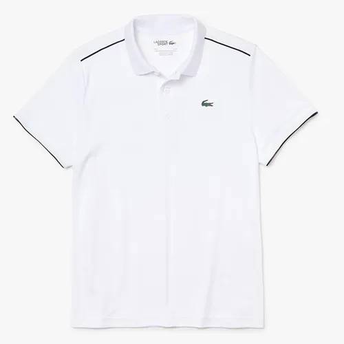 Áo Phông  Lacoste Men's  Sport Contrast Piping Breathable Piqué Polo Shirt Màu Trắng Size S