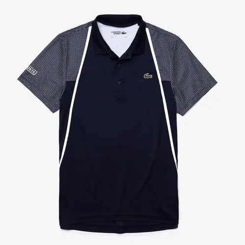 Áo Phông Lacoste Polo SPORT Mesh Sleeved Tennis Màu Xanh Navy Size S