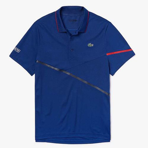 Áo Phông Lacoste Polo Tennis Contrast Accent Pique Màu Xanh Blue Size S