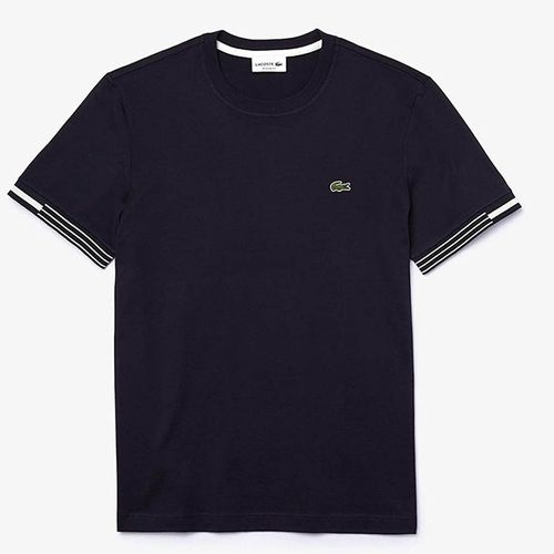 Áo Phông Lacoste Short Sleeve Jersey Cotton T-Shirt Màu Xanh Navy Size M