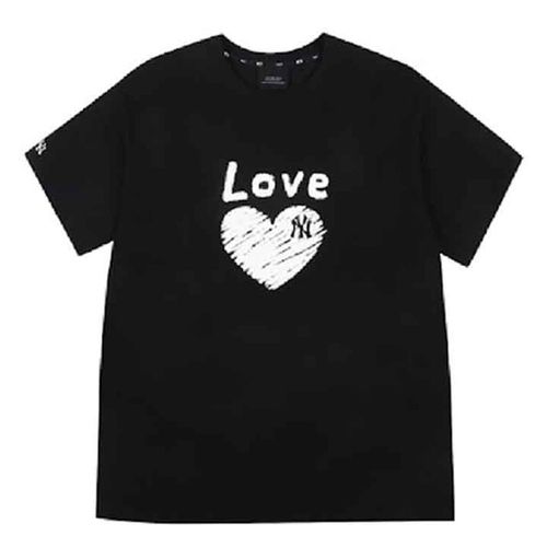 Áo Phông MLB Heart Love Over Fit 31TSH2131-50L Màu Đen
