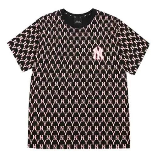 Áo Phông MLB Monogram Allover Overfit Short Sleeve T-Shirt New York Yankees Steel Size L