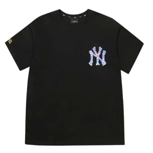 Áo Phông MLB Play Pixel Logo New York Yankees Black Tshirt 31TSN2131-50L Màu Đen