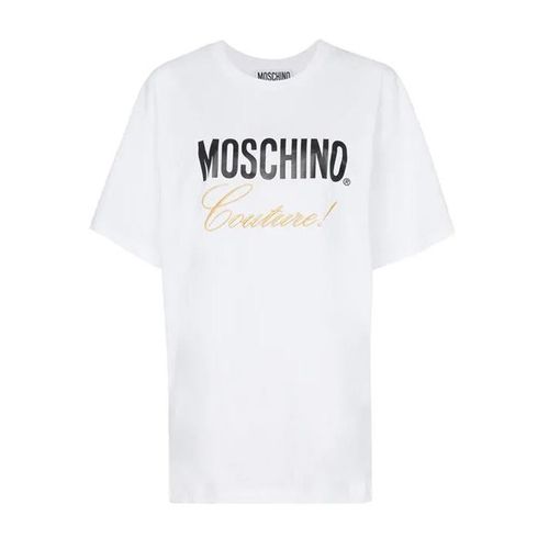 Áo Phông Moschino Couture Logo Cotton T-Shirt White