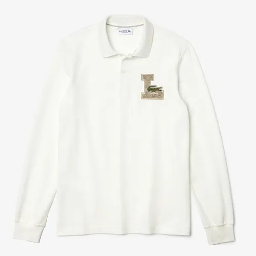 Áo Polo Dài Tay Lacoste Men's Long-Sleeve Regular Fit Badge Polo Màu Trắng
