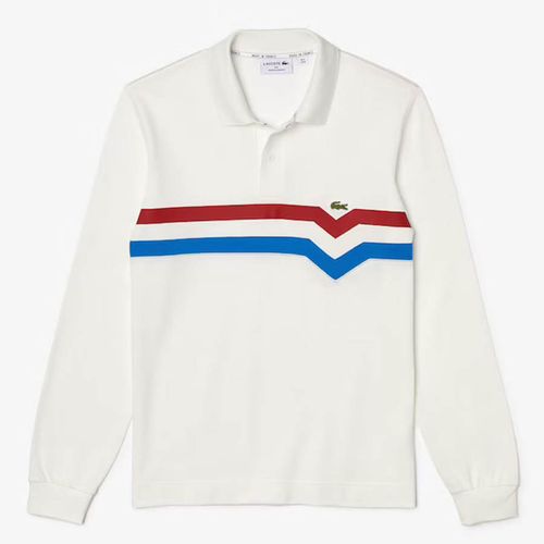 Áo Polo Dài Tay Lacoste Men's Made In France Regular Fit Polo Màu Trắng Size L-4