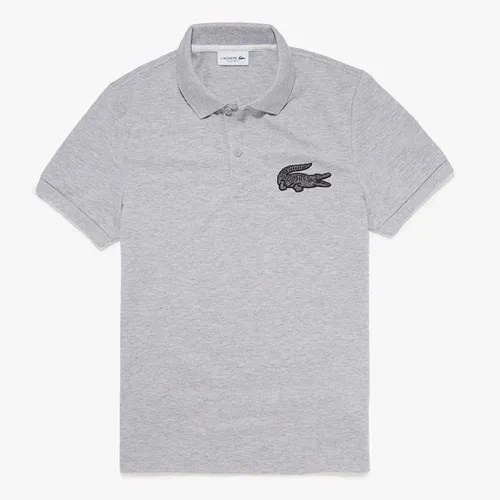 Áo Polo Lacoste Crocodile Badge Cotton PH5835-51-CCA Màu Ghi Xám Size S