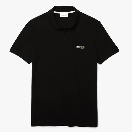 Áo Polo Lacoste Men's Regular Fit Solid Cotton Piqué Polo With Badge Màu Đen Size S