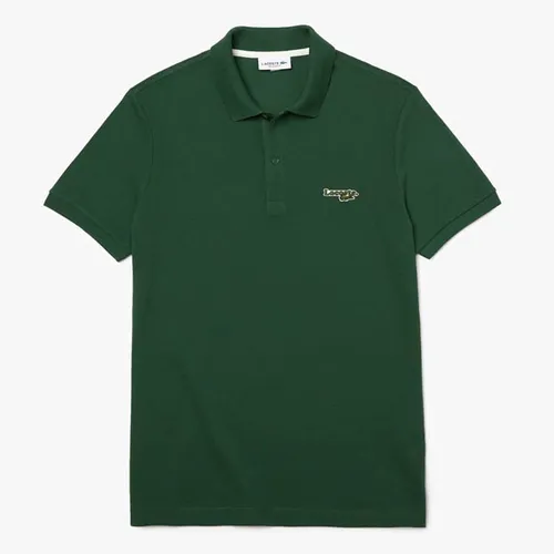 Áo Polo Lacoste Men's Regular Fit Solid Cotton Piqué Polo With Badge Màu Xanh Green Size S