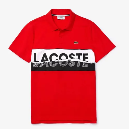 Áo Polo Lacoste Men's Sport Graphic Print Ultra-Light Cotton Polo Màu Đỏ - Thời trang - Vua Hàng Hiệu