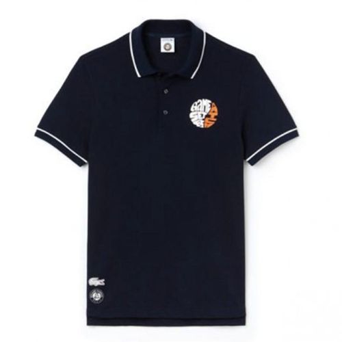 Áo Polo Lacoste Men's Sport Roland Garros Edition Stretch Mini Piqué Polo Shirt PH3351MWY Xanh Navy Size XS-1
