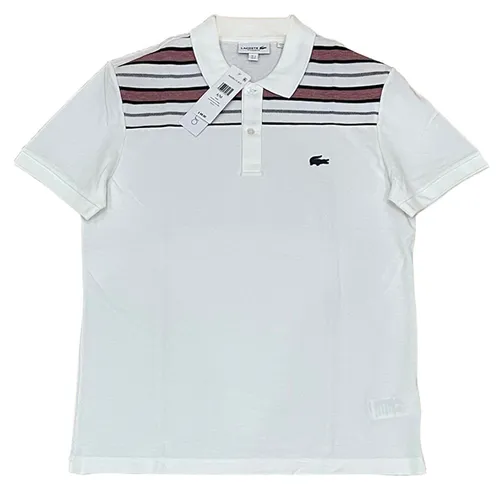 Áo Polo Lacoste Shirt Regular Fit Stretch Cotton Màu Trắng Size L - Thời trang - Vua Hàng Hiệu
