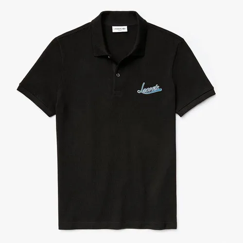 Áo Polo Lacoste Signature Cotton Polo Slim Fit Màu Đen Size S