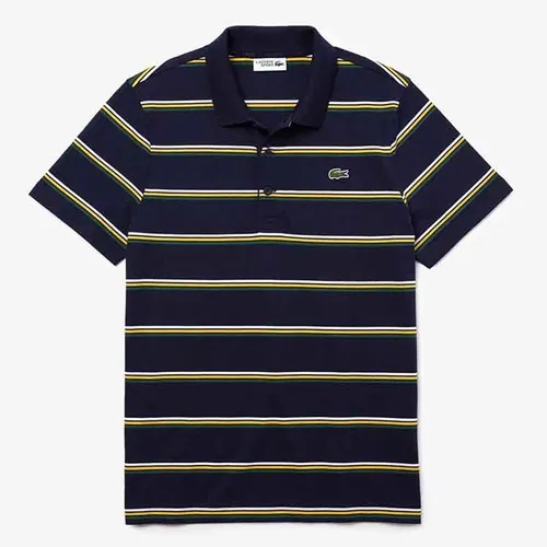 Áo Polo Lacoste Sport Contrast Stripe YH1492-51-DEY Màu Xanh Navy Size M