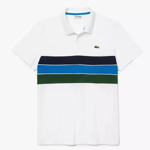 Áo Polo Lacoste Sport Tricolor Paneled Màu Trắng Size S