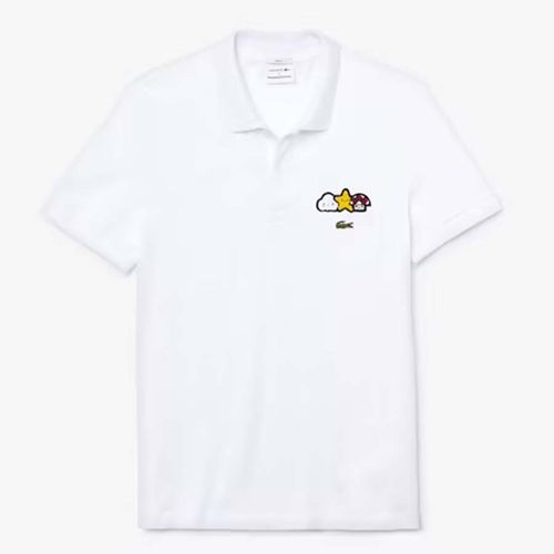 Áo Polo Lacoste Unisex Classic Fit Lacoste X Friends With You Màu Trắng Size XS-1