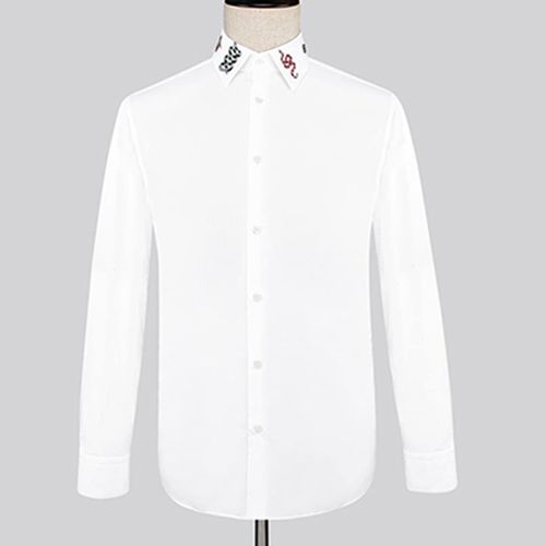 Áo Sơ Mi Gucci Cotton Shirt With Symbols Màu Trắng Size S