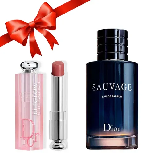 Nước hoa Dior Bộ sản phẩm - Combo Dior (Nước Hoa Sauvage EdP 100ml + Son Dưỡng Addict 012 - Vua Hàng Hiệu