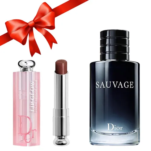 Dior Unisex Pháp Bộ sản phẩm - Combo Dior (Nước Hoa Sauvage EDT 100ml + Son Dưỡng Addict 020 Maho - Vua Hàng Hiệu