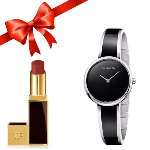 Combo Đồng Hồ Nữ Calvin Klein CK K4E2N111 + Son Tom Ford Lip Color Màu 27 Đỏ Gạch - Đồng hồ - Vua Hàng Hiệu
