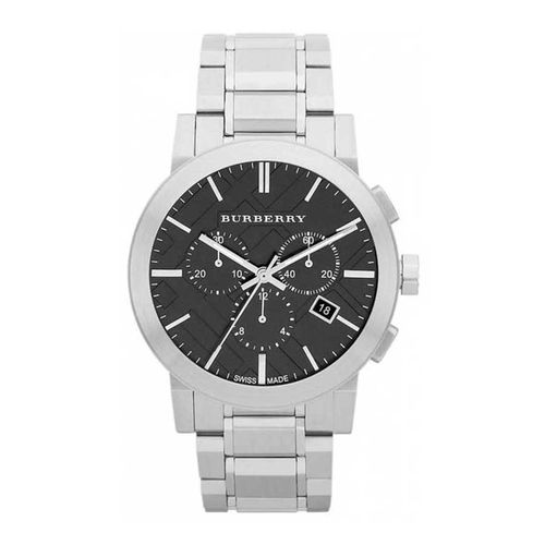 Đồng Hồ Burberry Black Dial Chronograph Stainless Steel Men's Watch BU9351