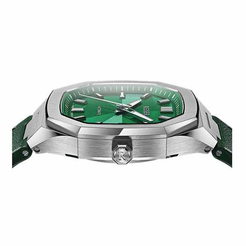 Đồng Hồ Nam Alpen Date Emerald Green Leather Strap Màu Xám Mặt Xanh Lá Cây-2