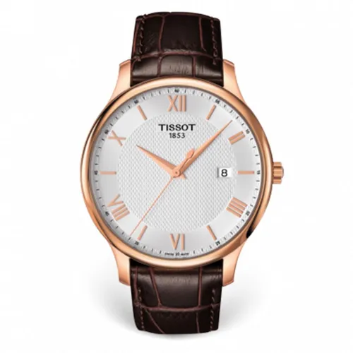 Đồng Hồ Nam Tissot T063.610.36.038.00 Màu Nâu Mặt Trắng - Đồng hồ - Vua Hàng Hiệu