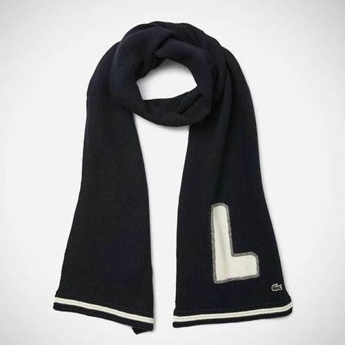 Khăn Len Lacoste L Logo Blend Knit Muffler Màu Xanh Navy