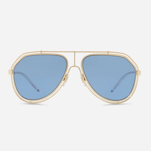 Kính Mát Dolce Gabbana D&G Men Metal Pilot Sunglasses-Blue Màu Xanh Blue-6