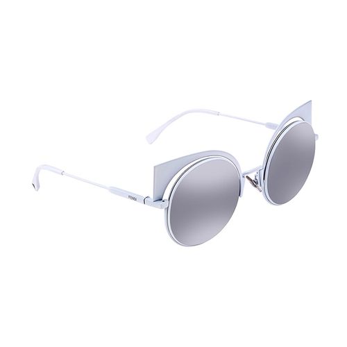 Kính Mát Fendi Eyeshine Grey Silver Mirror Cat Eye Ladies Sunglasses FF 0177/S DMV53SS Màu Xám